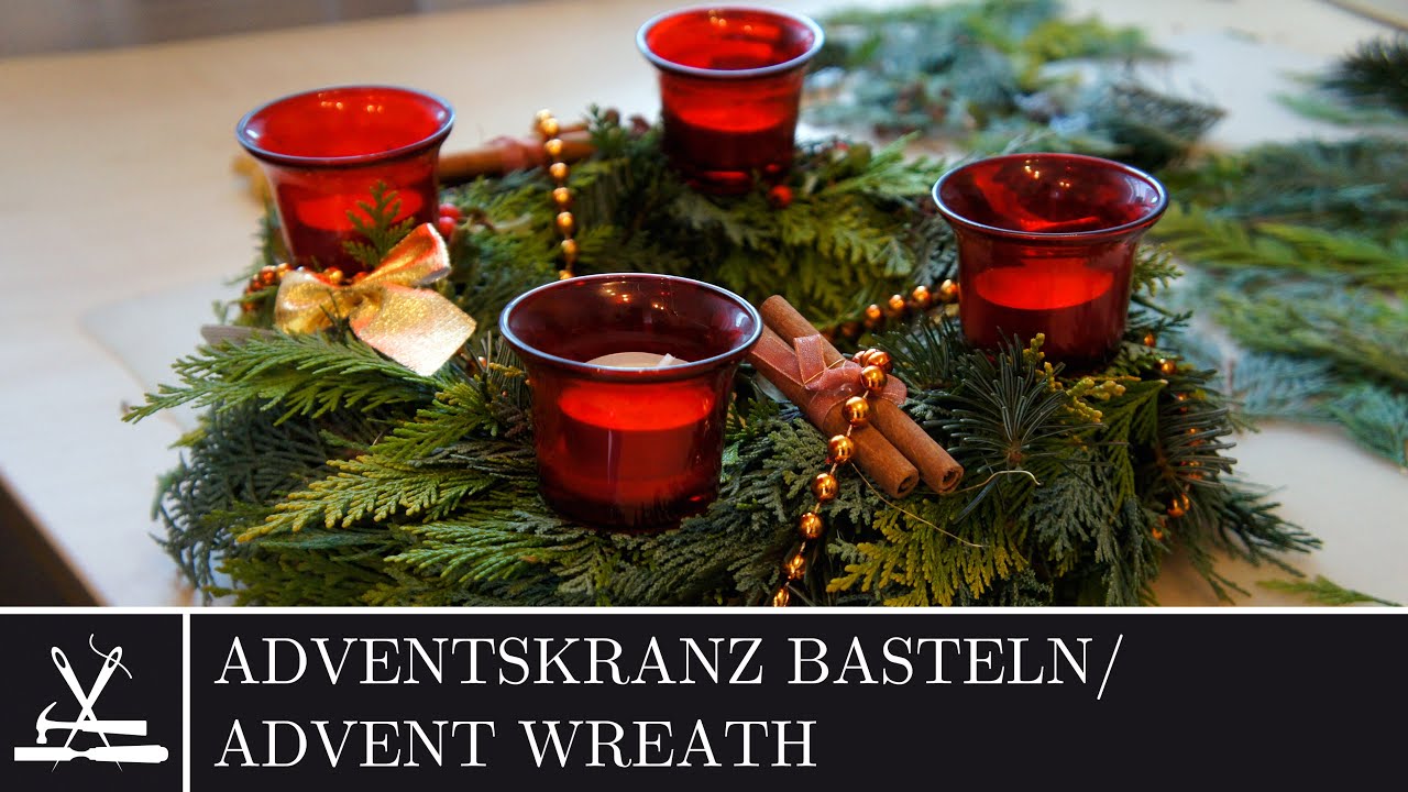 DIY Adventskranz / Advent wreath - YouTube