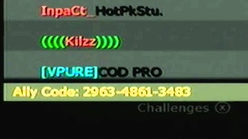 My Ally Code on MW3 Wii!