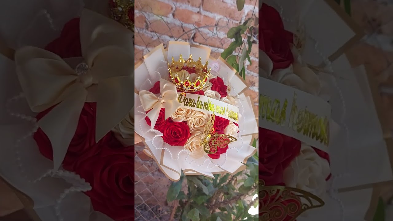 Ramo de 20 rosas eternas beige y rojo #ramoderosaseternas #rosaseternas #rosas #amor