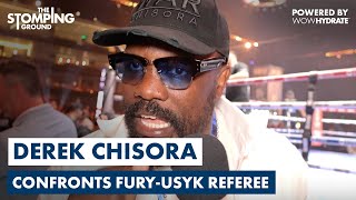 'SLOWEST COUNT IN BOXING HISTORY!' - Derek Chisora CONFRONTS Tyson Fury vs. Oleksandr Usyk Referee