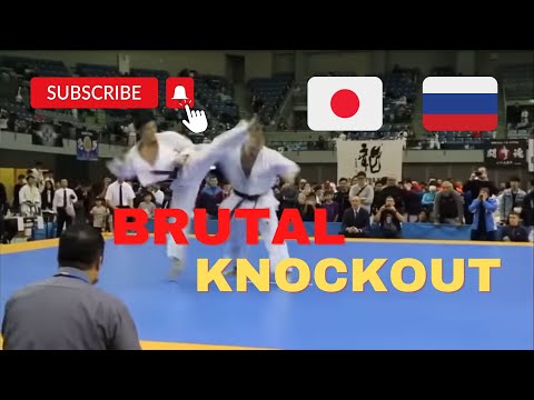 jo miyahara (japan) vs andrey Stepin (russia) brutal knockout #kyokushinway #karate #knockout