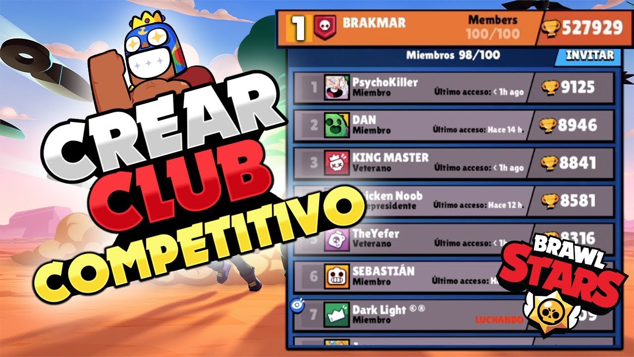 Como Crear Un Club Competitivo En Brawl Stars Primeros Pasos Youtube - brawl star competitivo