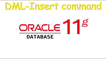 Oracle SQL |08| insert data into table DML command