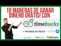 10 maneras para ganar dinero gratis! 🏆 por internet con TIMEBUCKS 2020 - Prueba de pago!