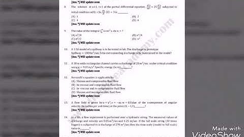 Gate 2018 civil engineering !questions paper with solution..