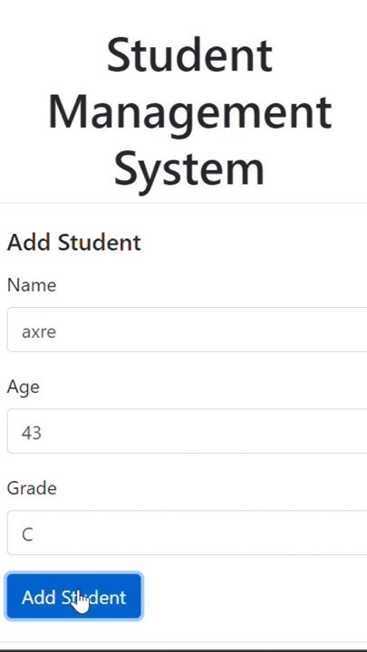 Student Management System using html css bootstrap and javascript - YouTube