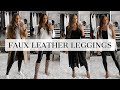 HOW TO STYLE FAUX LEATHER LEGGINGS FOR FALL | FAUX LEATHER LEGGINGS OUTFITS | FALL STYLE