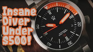 チタニウム 50ATM DiverAutomaticWatch Maratac® DLC Stainless Steel DC-50 Dual Crown 50ATM Diver Automatic