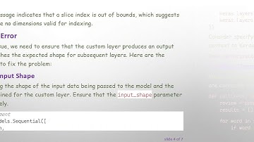Solving the InvalidArgumentError: Fixing Slice Index Issues in TensorFlow