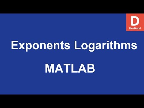 MATLAB Exponents and Logarithms