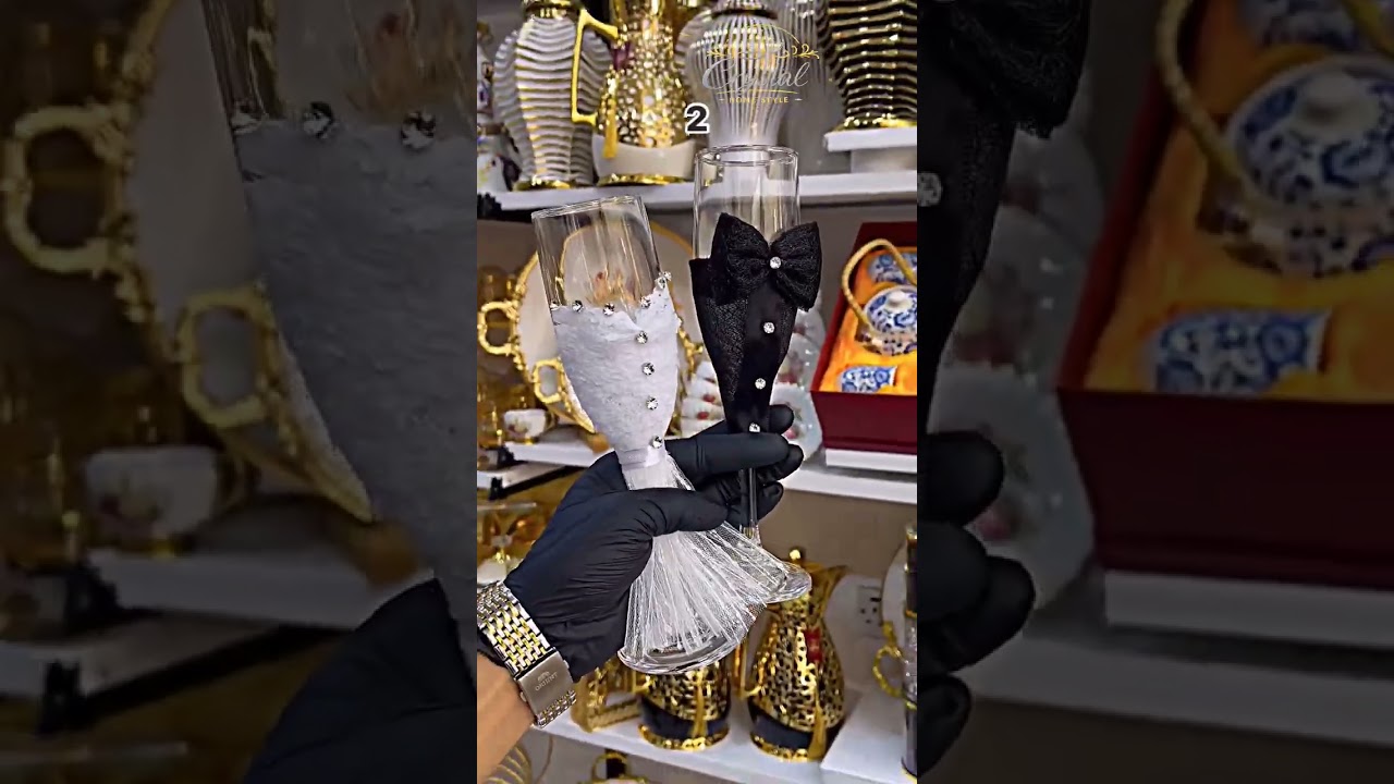 Luxury Crystal Glass Cup Set | Elegant Modern Tableware for European Homes