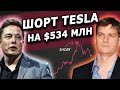 Майкл Бьюрри открыл шорт позицию на акции Tesla в $534 миллиона ! | Привет, Илон Маск !