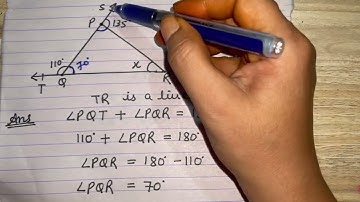 In figure, sides QP and RQ of triangle PQR are produced to S and T respectively. #class9th #Chapter6