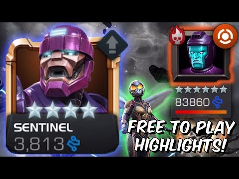 Free To Play Variant #3 Completion Highlights with 4 Star Sentinel! – Marvel Contest of Champions
