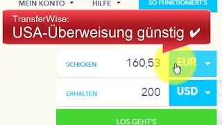 TransferWise: Testsieger USA-Überweisung bis 2.500 Dollar