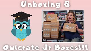 Unboxing 8 Owlcrate Jr Boxes