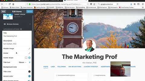 Google Analytics Tracking ID in Tumblr