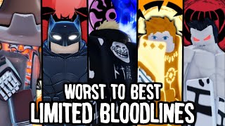 EVERY Limited Bloodline RANKED From WORST To BEST | Shindo Life Bloodline Tier List