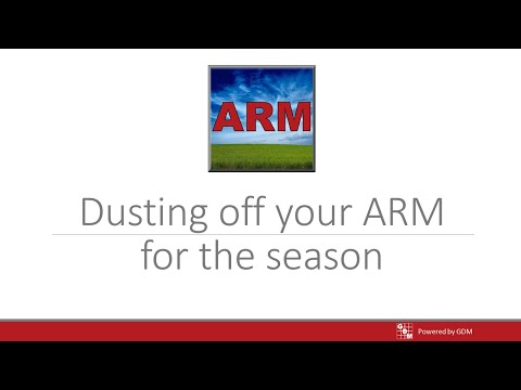 ARM Software Webinar - Dusting off your ARM for the season