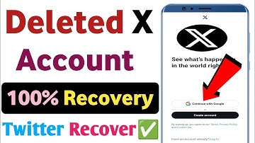 Deleted X Account Recover || Deleted Twitter Account Recover | X Account Recover Kaise Kare