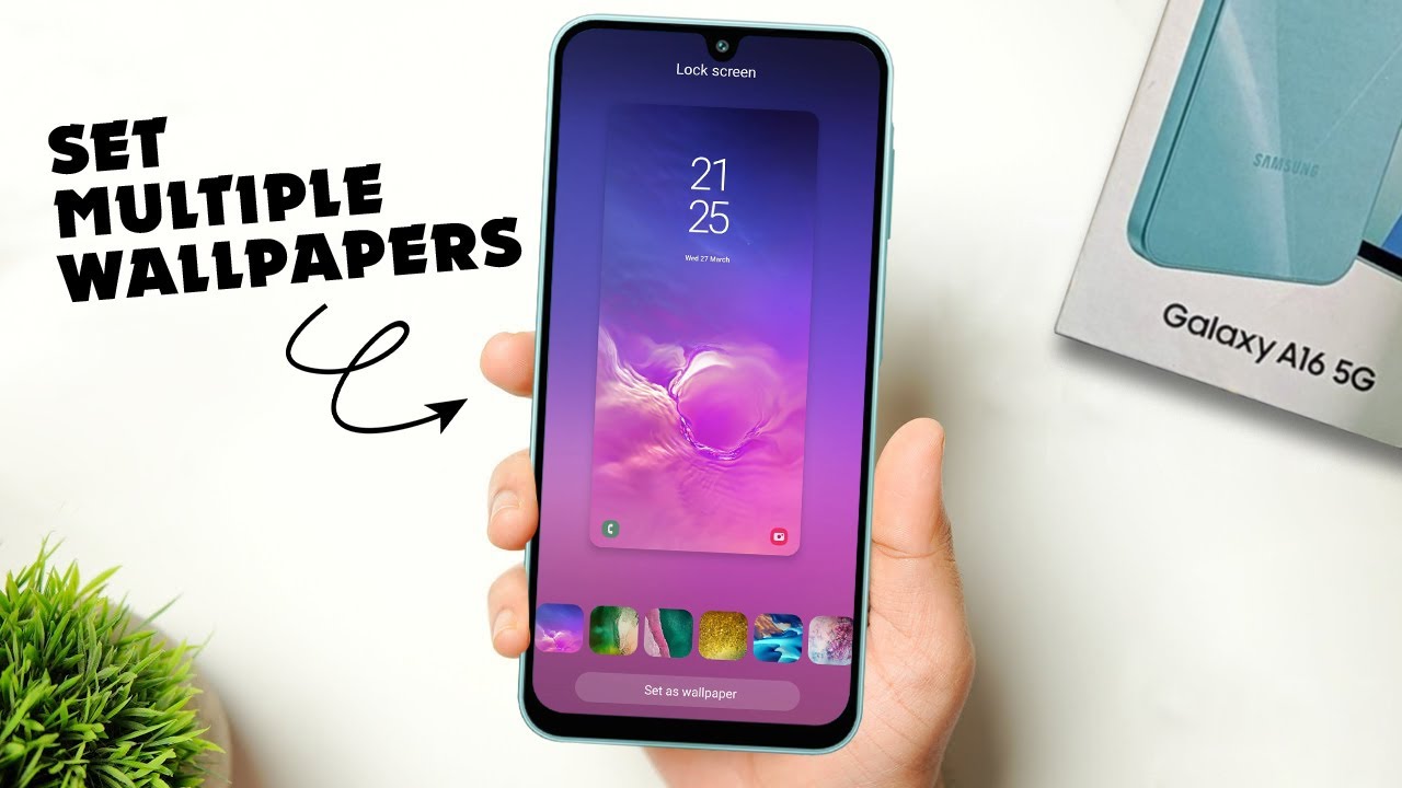 How to Set Multiple Wallpapers on the Lock Screen of the Samsung A16 5G ...