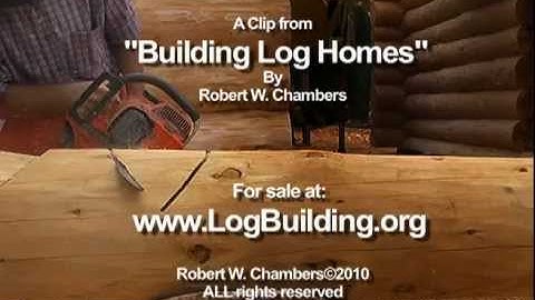 Cut Carve Brush Notches -- From my DVD series "Building Log Homes"