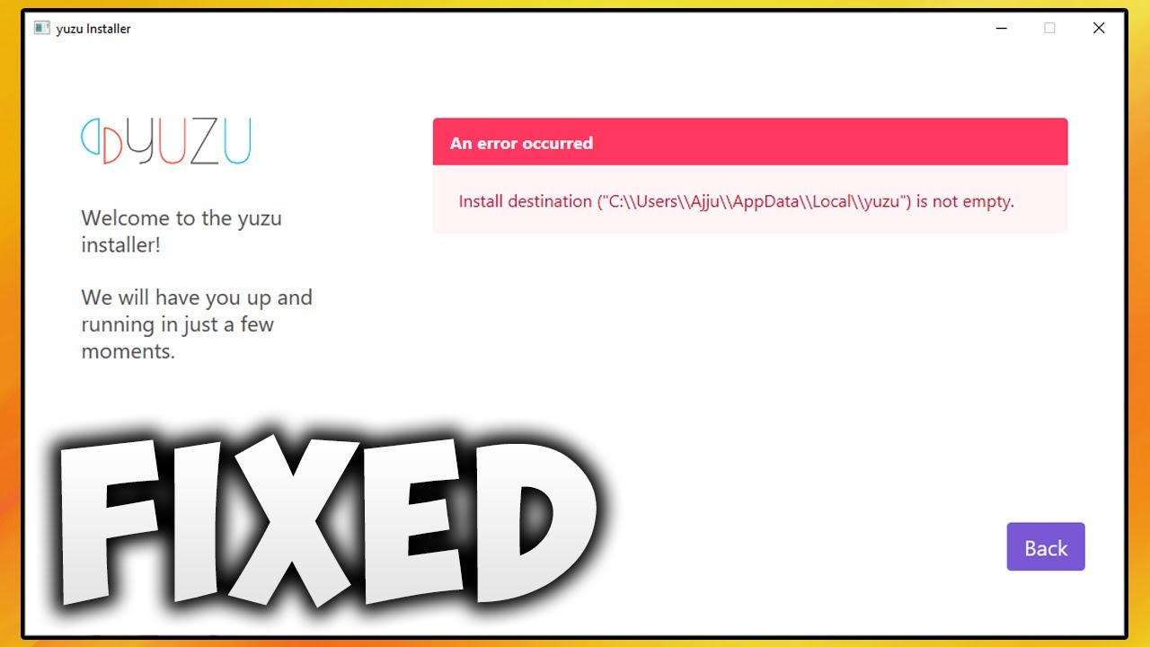 How To Fix Yuzu Emulator Install Destination Is Not Empty Error