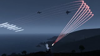 Air Defense System Shooting Down Incoming Jets  CRAM CIWS in Action  F35 A10  Simulation