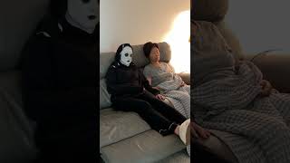 Daughter Pranks Mom With Scary Nun Mask.
