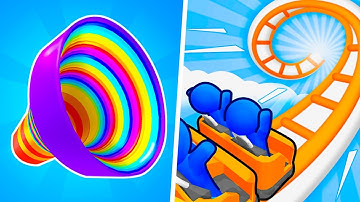 Runner Coaster | Level Up Circles - Gameplay Walkthrough Max Levels (Part 1)