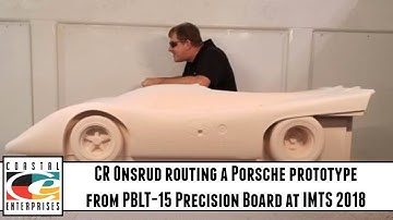 CR Onsrud routing a Porsche prototype from PBLT-15 Precision Board at IMTS 2018