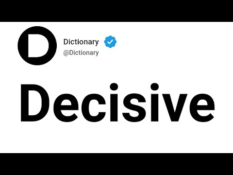 Video: Wat is een ander woord voor beslissend?