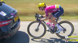 Controversial Penalty for Drafting Car Mid-Race | Tour de France Femmes avec Zwift 2023 Stage 5