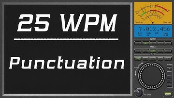 25wpm Punctuation, cw course