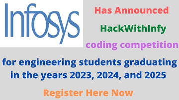 Infosys || HackWithInfy || coding competition || 2023, 2024, and 2025 Batches || Register Now
