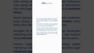 Di zaman sekarang, bertahan juga bentuk keberanian.