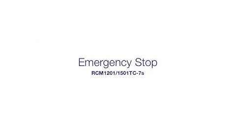 How to use your emergency stop on your RiCOMA TC Series