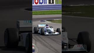 Rubens Barrichello testing the new Stewart-Ford at Silverstone in 1997