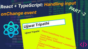 React JS Tutorial - Basic to Advance  🔥 React + TypeScript: Handling input onChange event