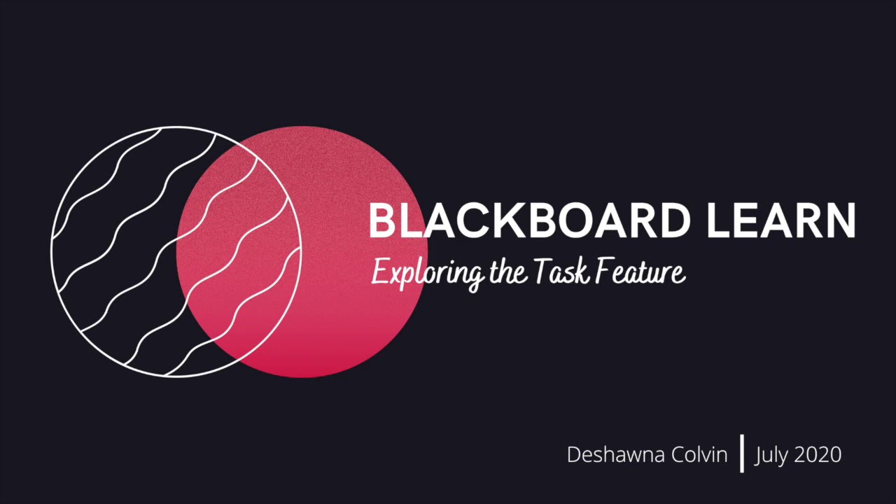 Blackboard Learn - Task Feature - YouTube