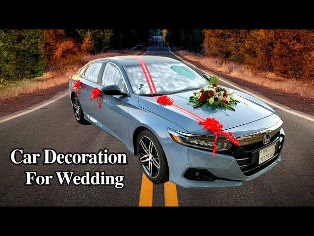 Car Decoration For Wedding  Simple Car Decoration With Flower