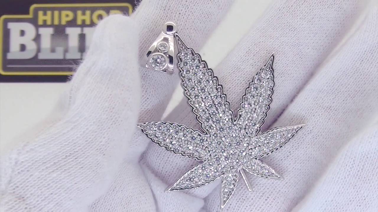 Bling Weed Leaf Pendant Hip Hop Jewelry You Bling Weed Leaf Pendant Hip Hop Jewelry