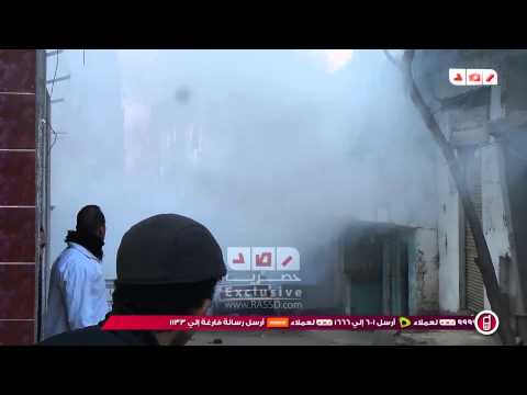 رصد الداخليه تطلق القنابل على بيوت عرب غنيم اثناء فض ميسرة حلوان الاولى