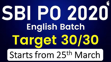 SBI PO 2020 | English Complete Batch | Use Referral Code “WIFICHAMP” & Get 10% Off | By Sandeep Sir