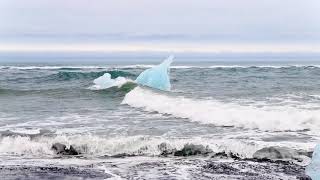 Small iceberg just off Diamond Beach, Iceland.