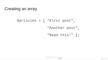 Introduction to PHP Arrays: Create an Array and Access its Elements - PHP Tutorial