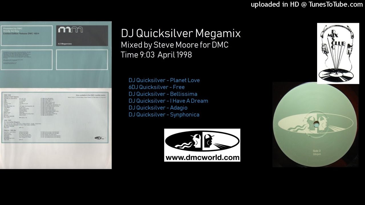 DJ Quicksilver Megamix (DMC Mix by Steve Moore April 1998) YouTube