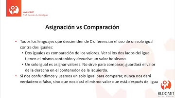 Curso Javascript U1·14 - Uso del simbolo igual: Asignación vs Comparación