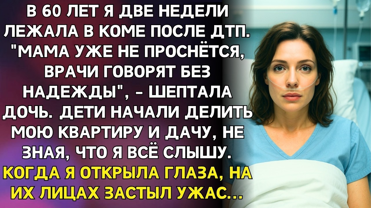 После комы дети делили моё наследство, думая, что я не выживу. Но я очнулась и услышала их разговор!