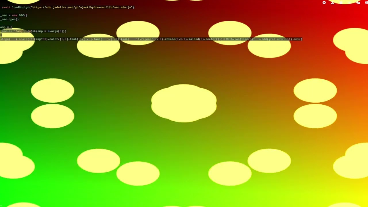 HYDRA livecoding session